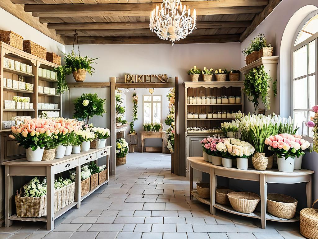 Интерьер цветочного магазина в стиле прованс