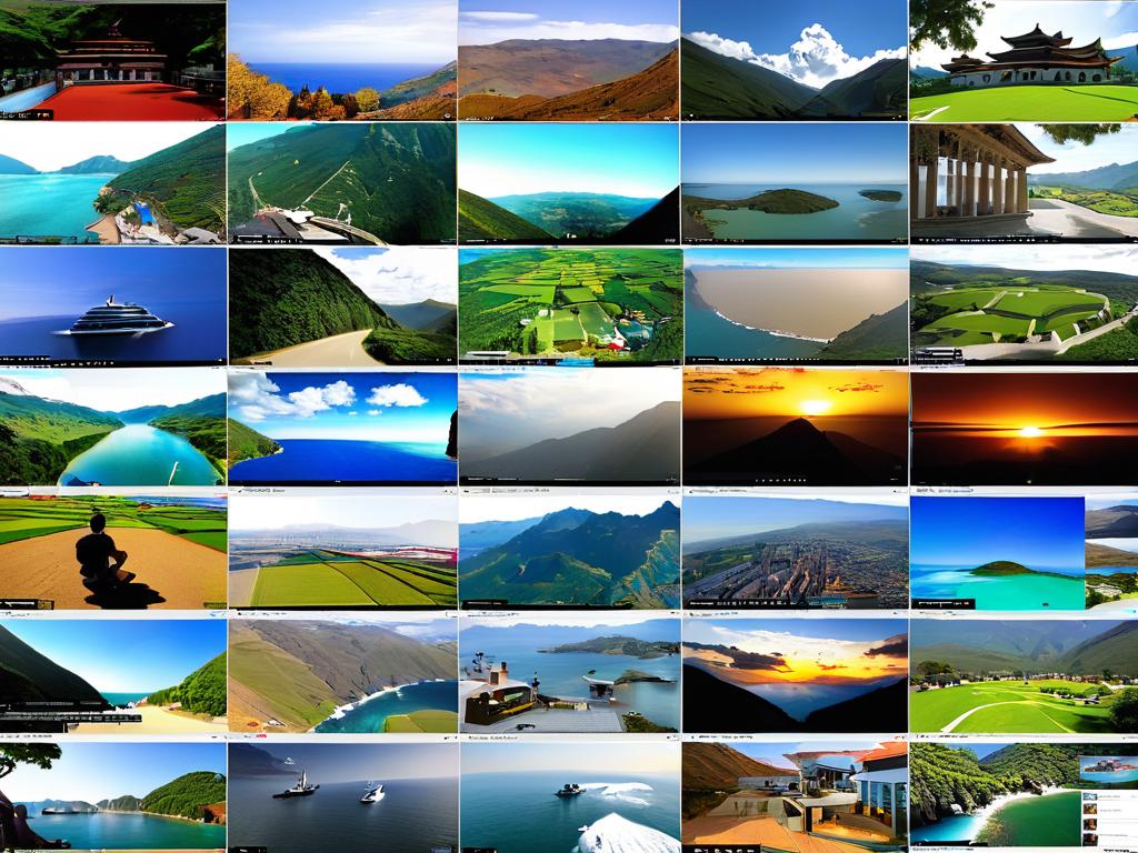Коллаж скриншотов с веб-камер разных уголков мира