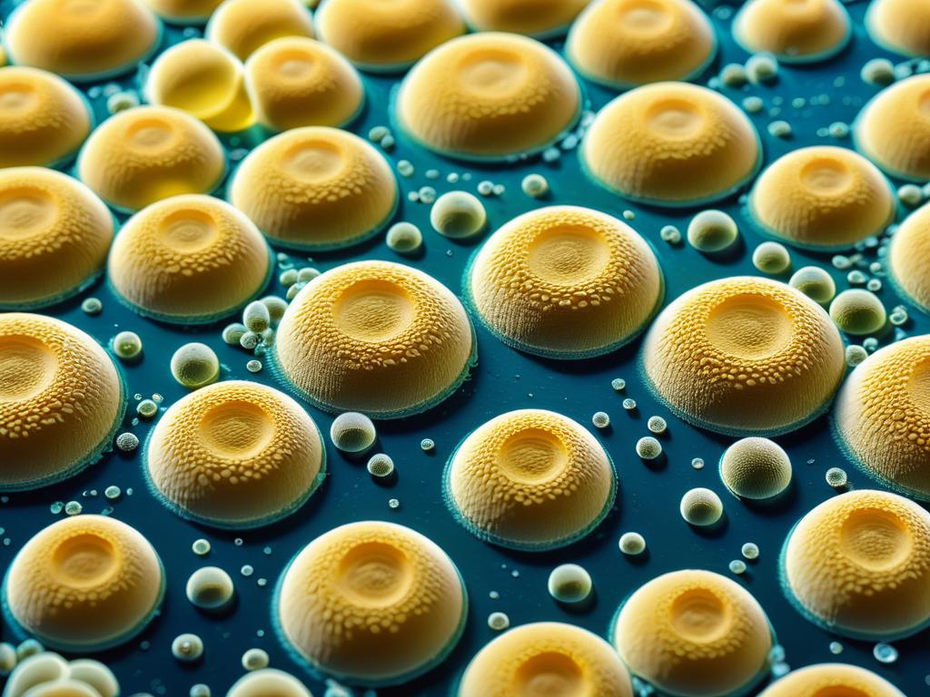 Микроскопическое изображение дрожжевых клеток, ответственных за процесс брожения при пивоварении