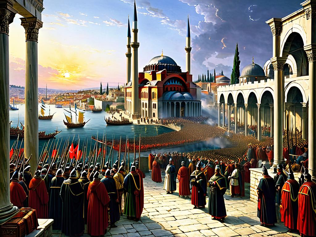 Картина, изображающая основание Константинополя