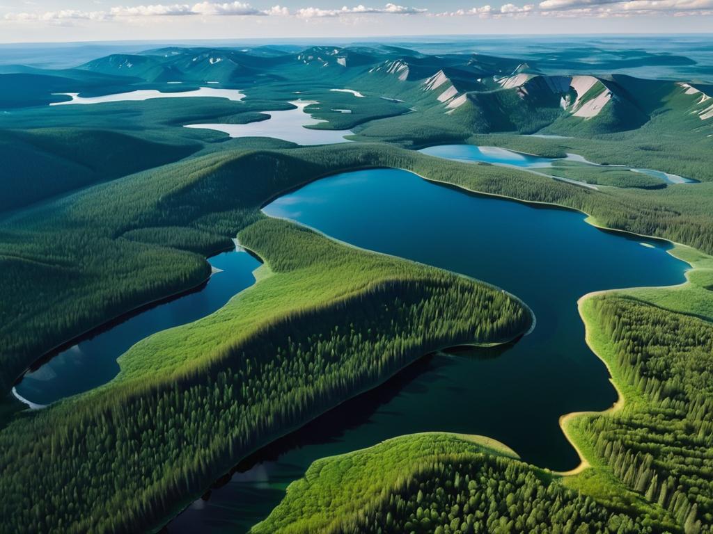 Фото Уральских гор с высоты птичьего полета