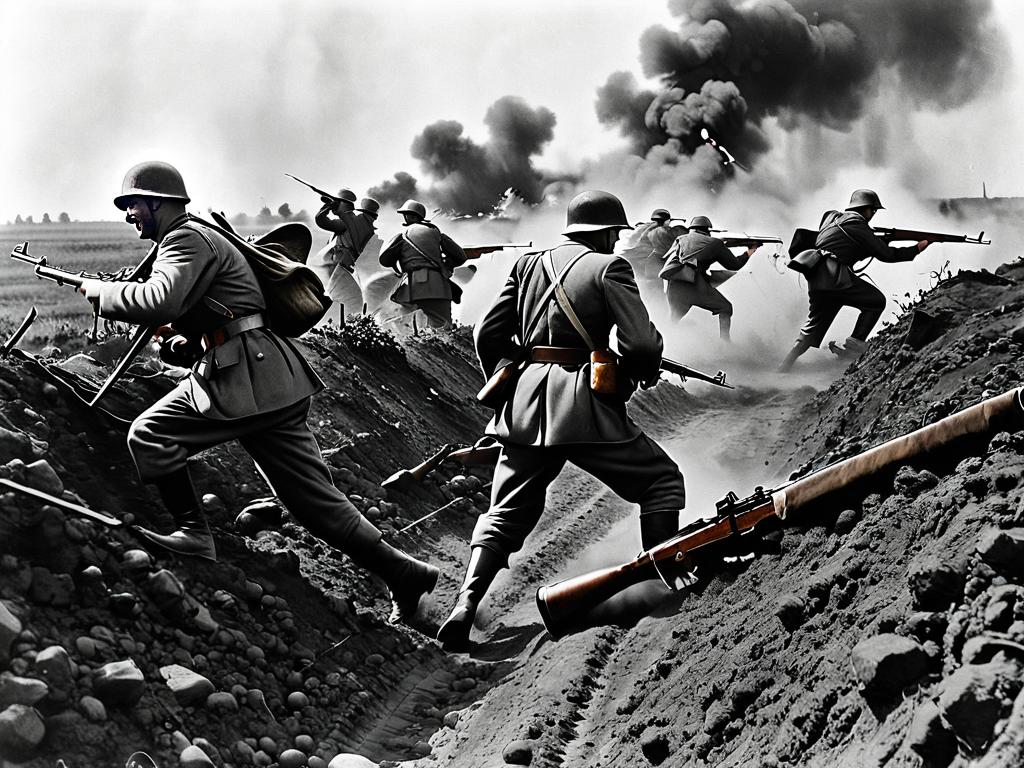 Советские солдаты в бою во время Второй мировой войны