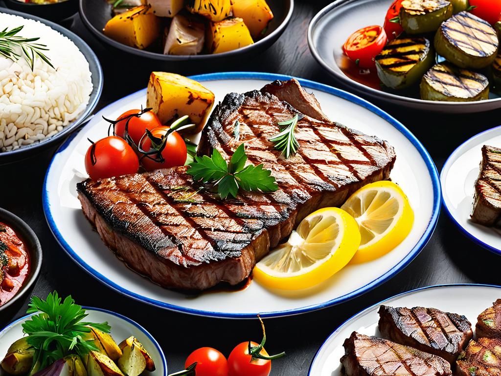 Фото мясных блюд - стейк, отбивные, шашлык, как идеи для ужина для мужчин