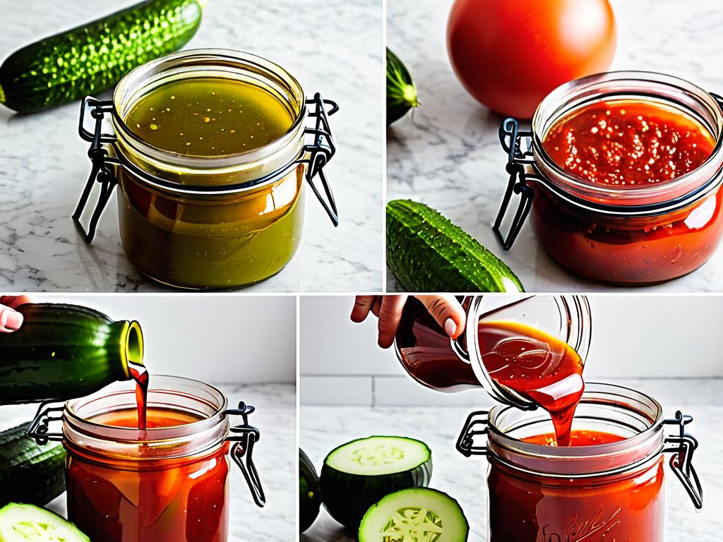 Пошаговое фото приготовления огурцов в томатном соке - как заполнить банки огурцами и специями,