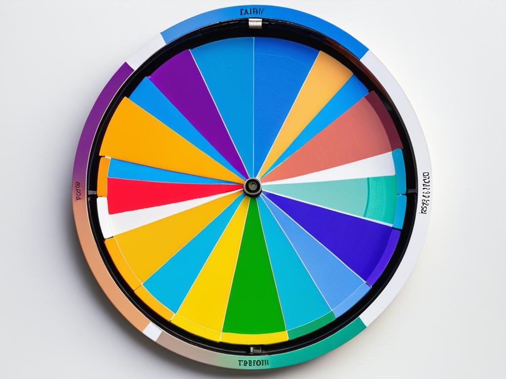 Цветовой круг с основными, составными и третичными цветами