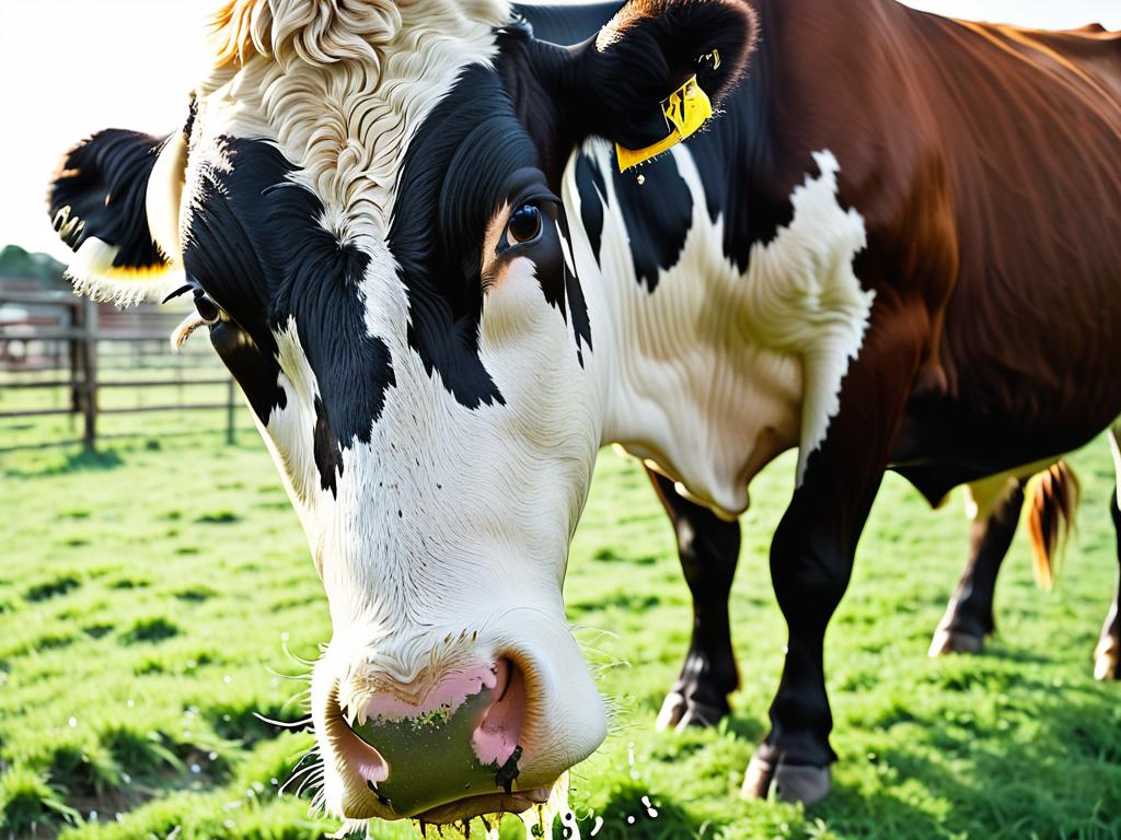 У коровы свисает прозрачная слизистая выделения из заднего прохода - признак беременности.