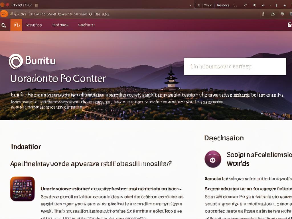 Центр приложений Ubuntu, где можно искать нужные программы для установки