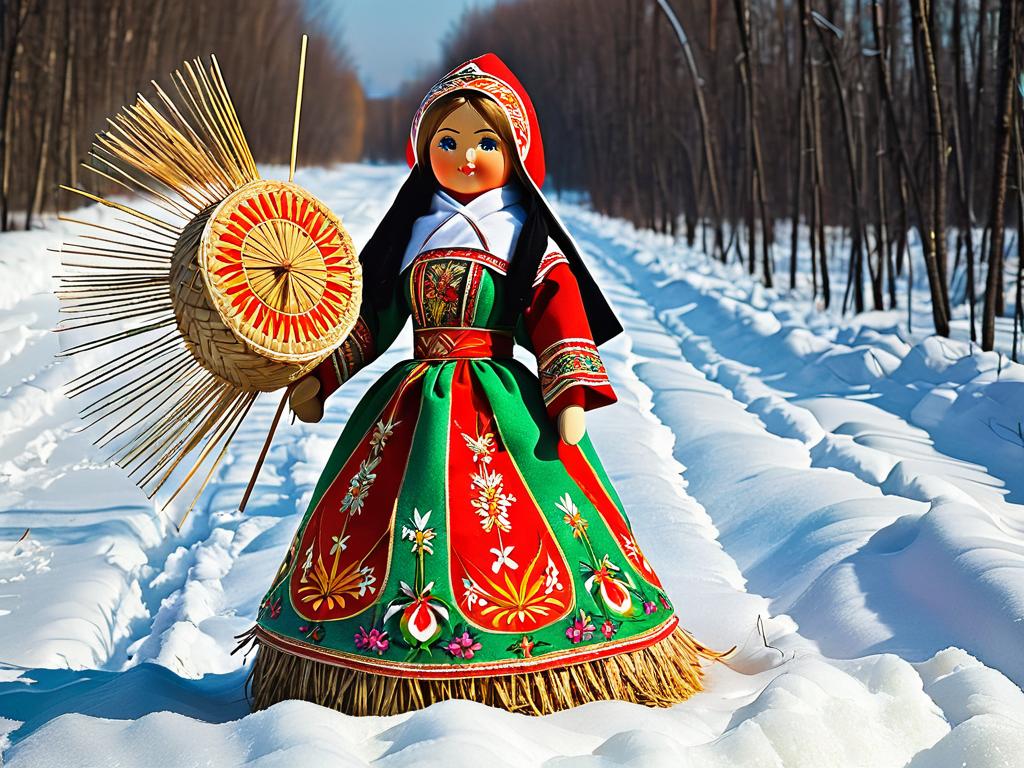 Куклу Масленицу традиционно делали из соломы или лыка с соблюдением особых ритуалов без режущих