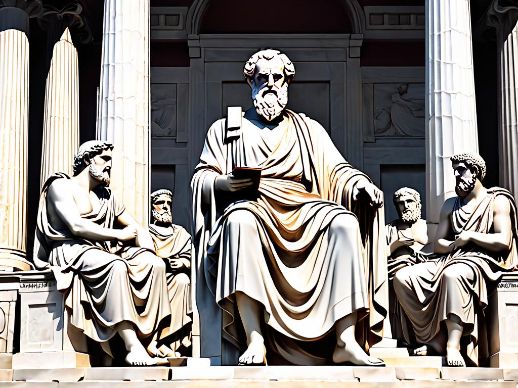 Древнегреческий философ учит студентов космополитизму