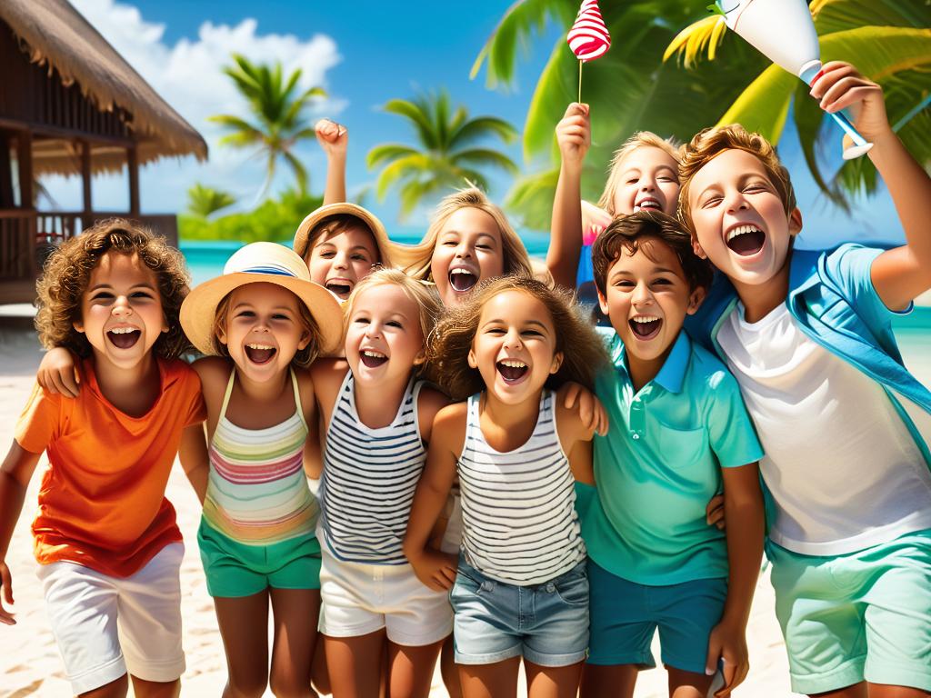 Дети веселятся на каникулах без родителей