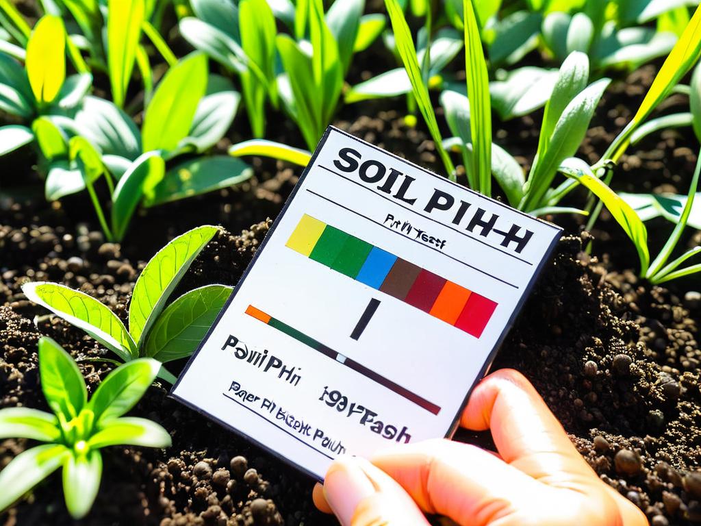Определение pH почвы с помощью индикаторной бумаги