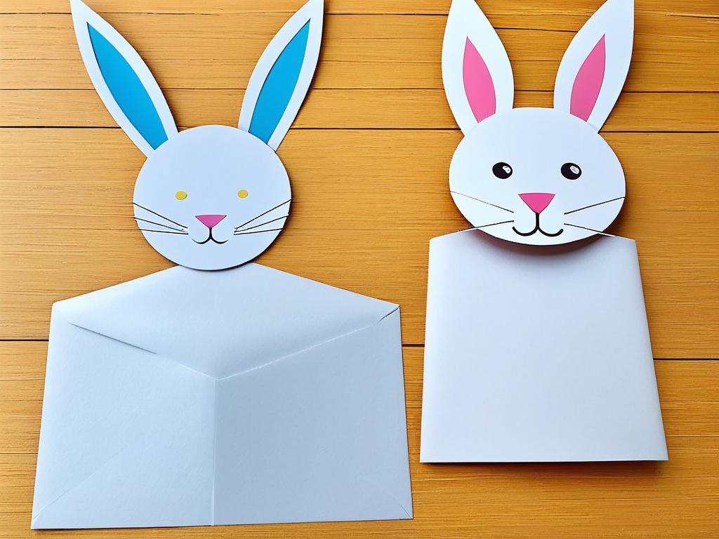 Простые зайцы из полосок бумаги для детей