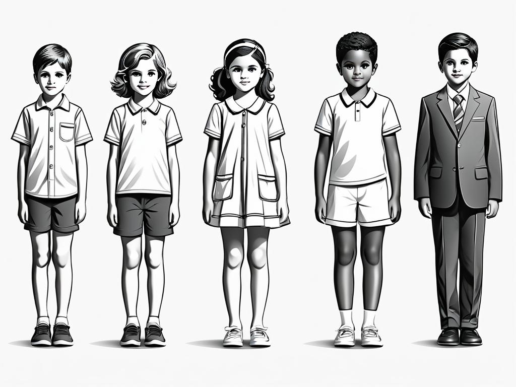 Схема пропорций тела ребенка в разные возрасты