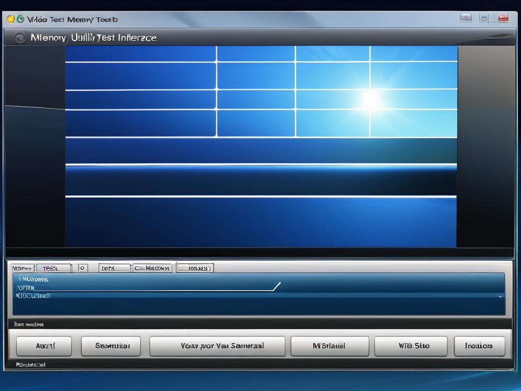 Интерфейс программы для тестирования видеопамяти