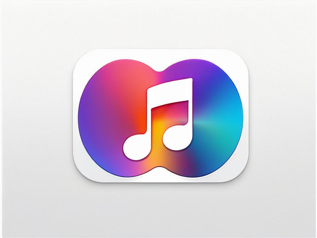Логотип приложения iTunes на белом фоне
