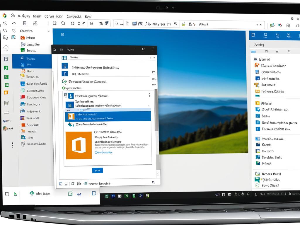 Почтовый клиент Outlook на экране компьютера с открытыми опциями для прикрепления и отправки файлов