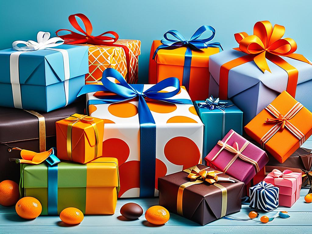 Коллаж из различных подарков, которые можно отправить в соцсети Одноклассники