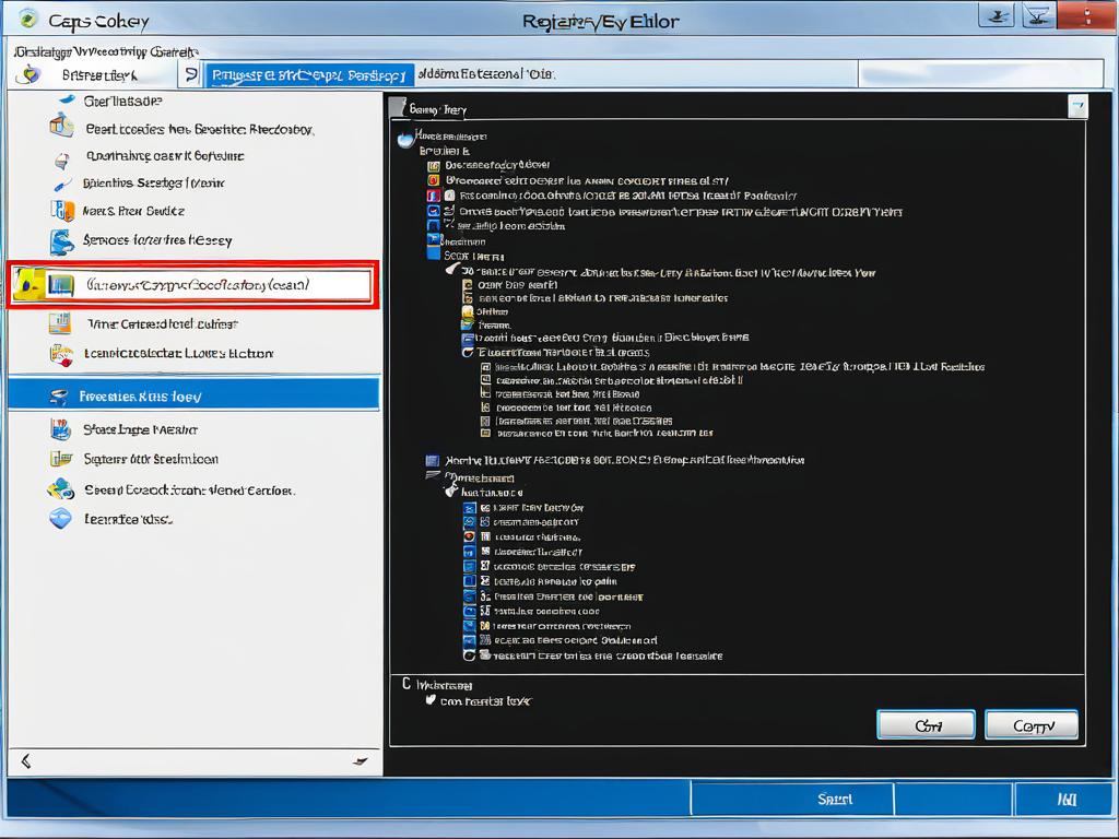 Скриншот окна редактора реестра с процессом отключения клавиши Caps Lock