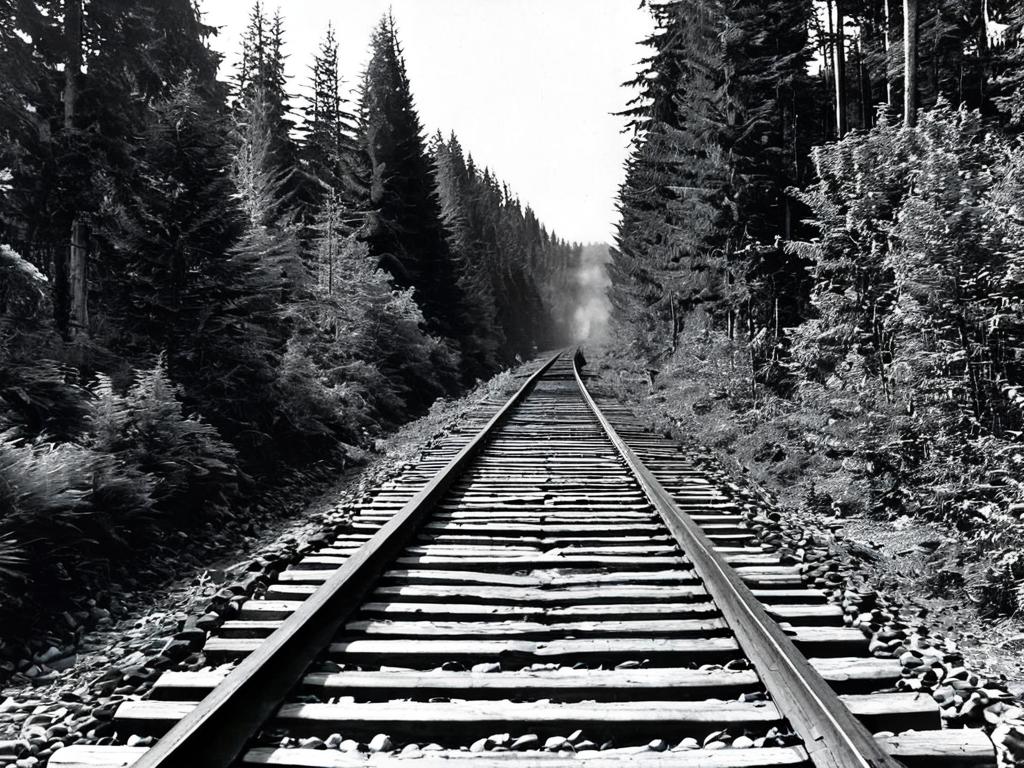 Железная дорога в лесу 1916 год
