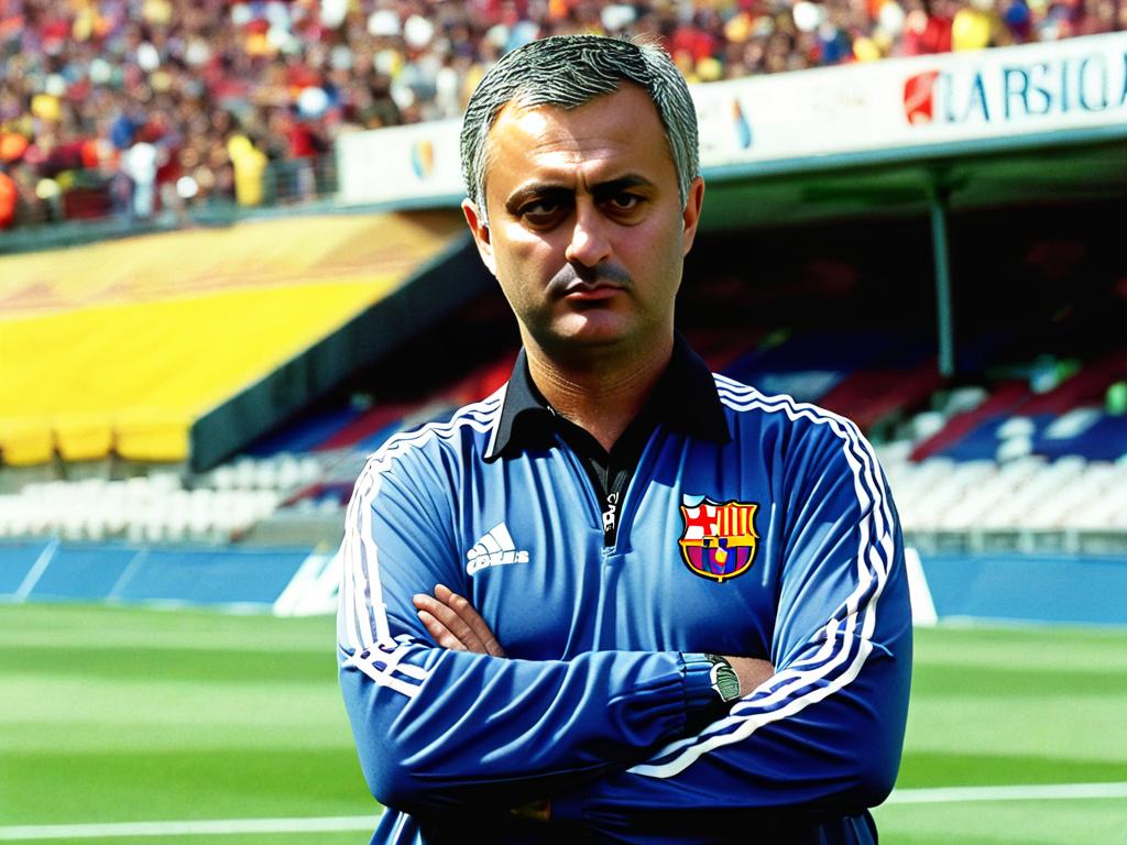 Жозе Моуриньо в роли помощника тренера в Барселоне в конце 1990-х