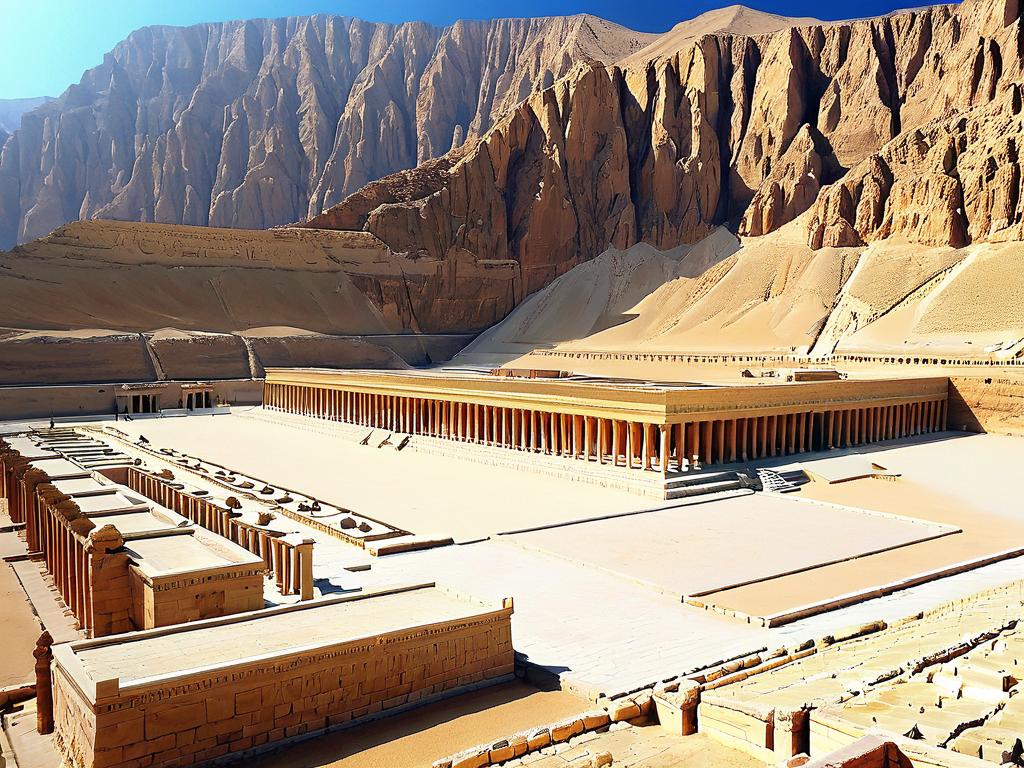 Храм, построенный в честь женщины-фараона Хатшепсут