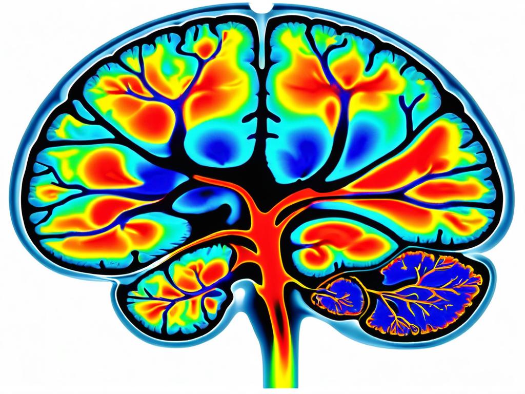 Скан мозга с участками сниженной активности