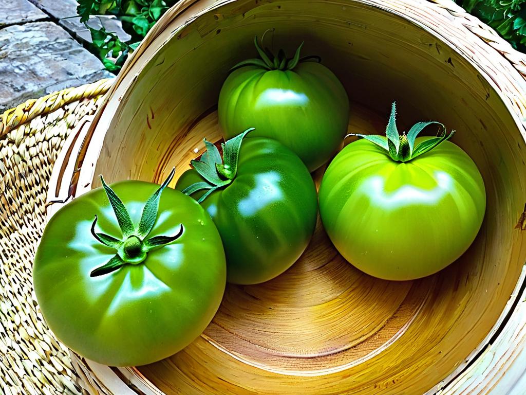 Для фаршированных консервов лучше выбирать зеленые помидоры светло-зеленого цвета среднего размера