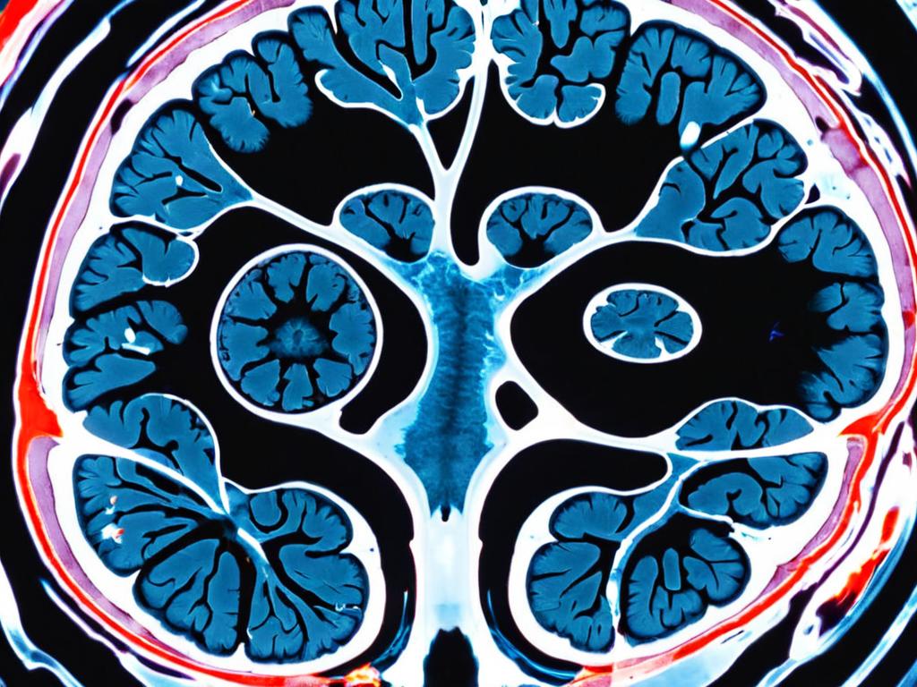 КТ-снимок мозга крысы с пораженным инсультом участком