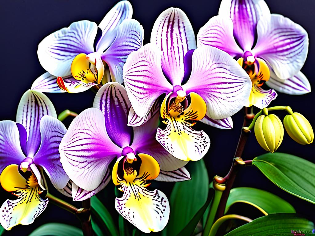 орхидея с цветами описание