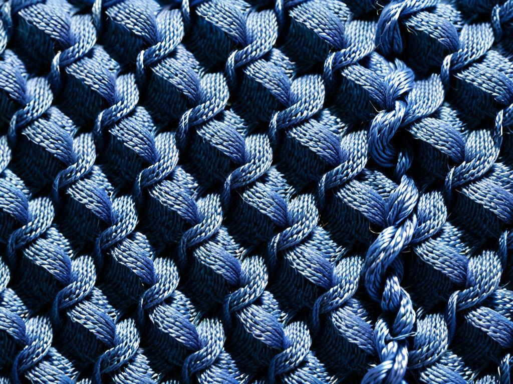 Крупный план текстуры вязаной сетки авоськи