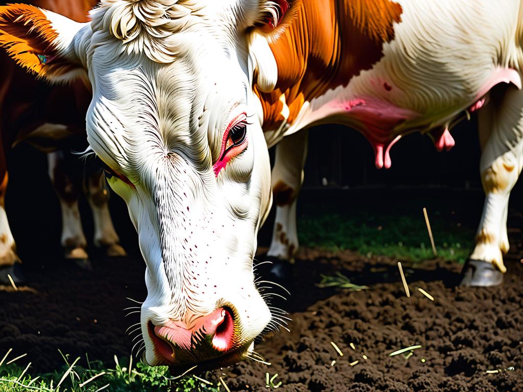 Воспаленное вымя коровы из-за пастереллезной инфекции