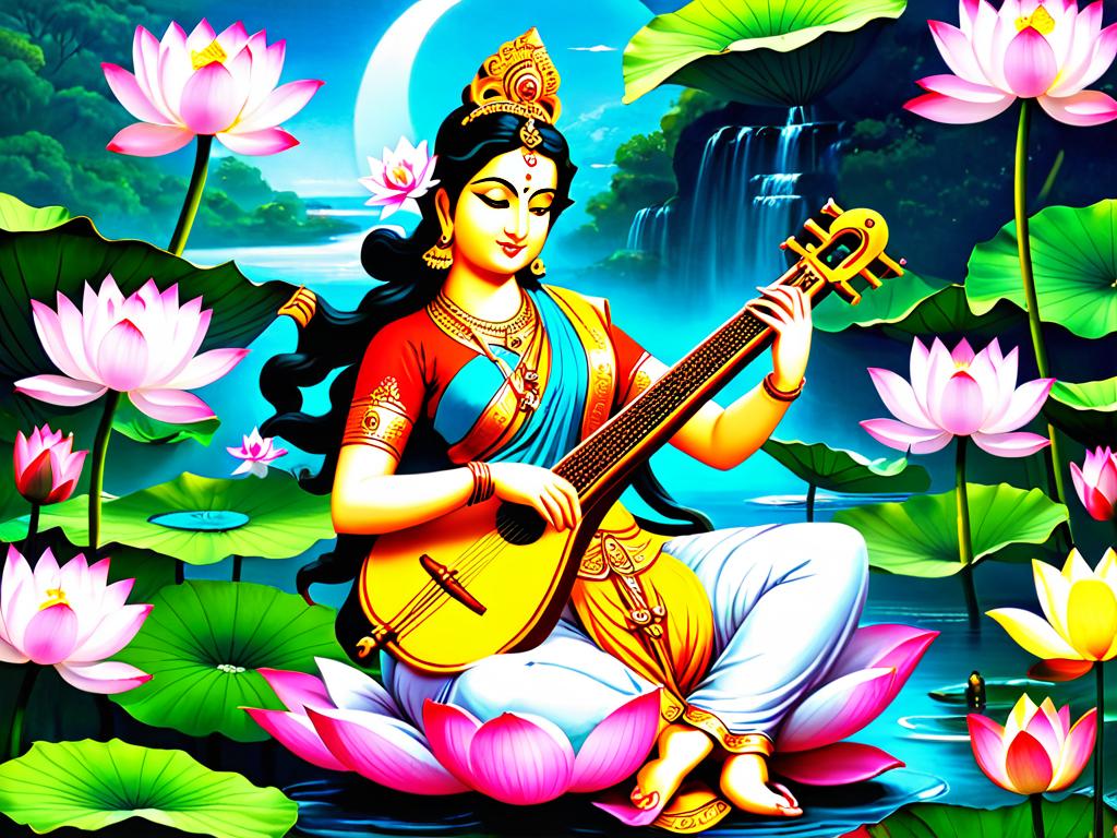 Индуистская богиня мудрости Сарасвати