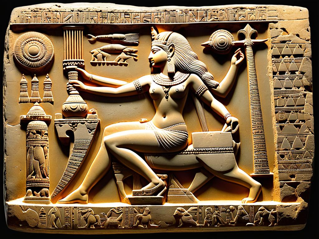 Древний артефакт с изображением богини Иштар
