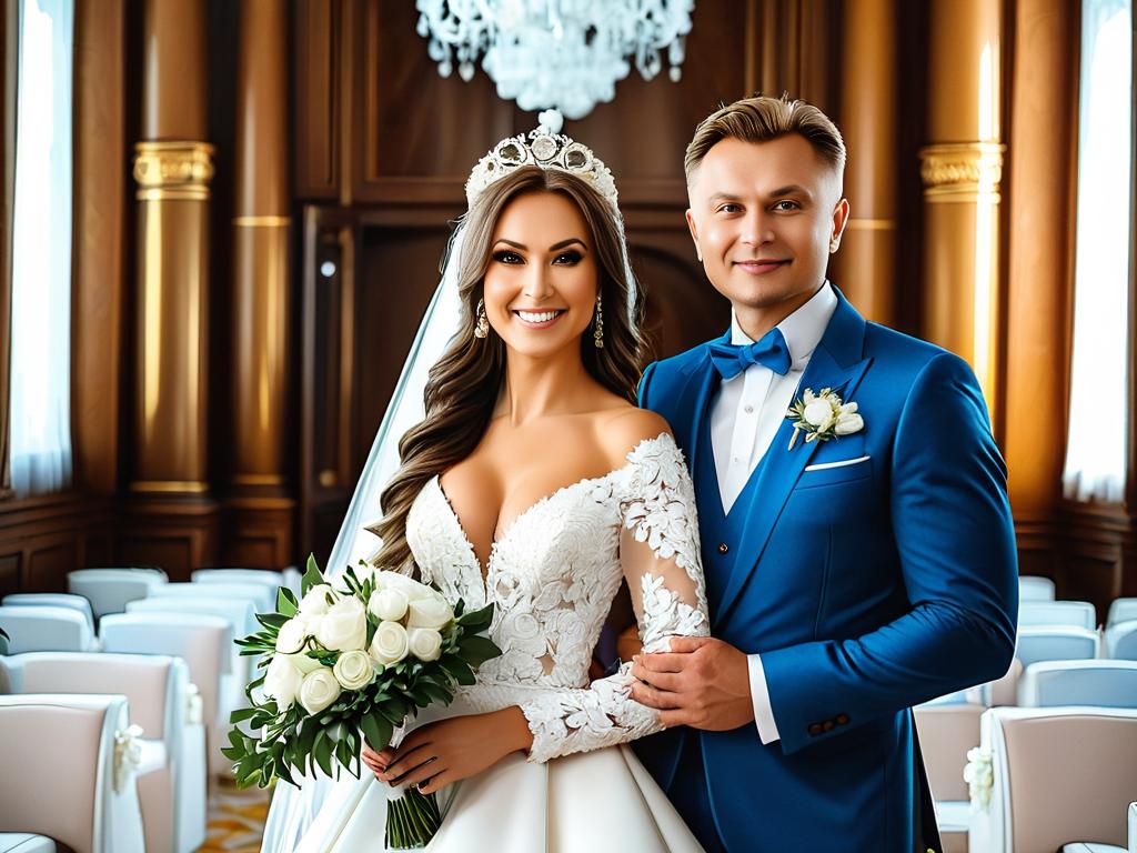 Свадебная фотография Александра Соколовского и Светланы Гайсиной