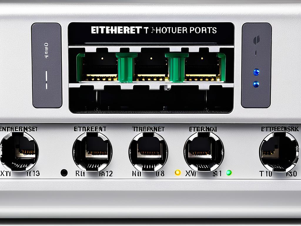 Фото Ethernet портов LAN на роутере