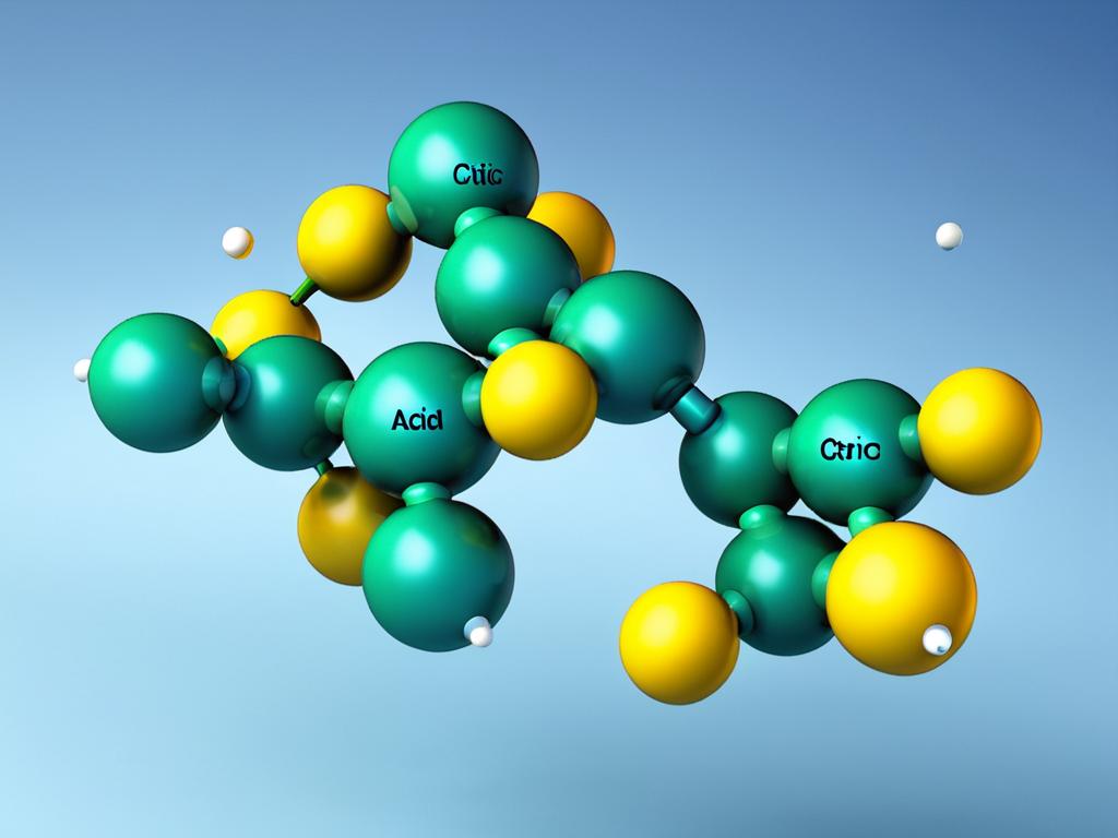 Молекулярная модель лимонной кислоты