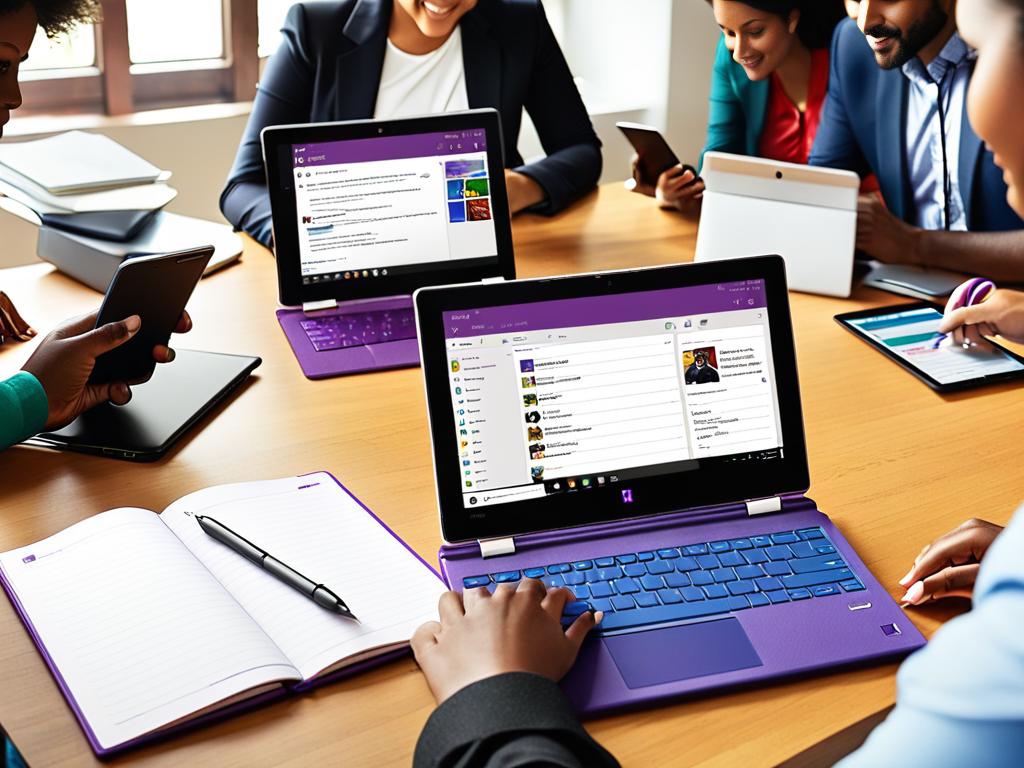 Совместная работа пользователей в общей записной книжке OneNote на разных устройствах