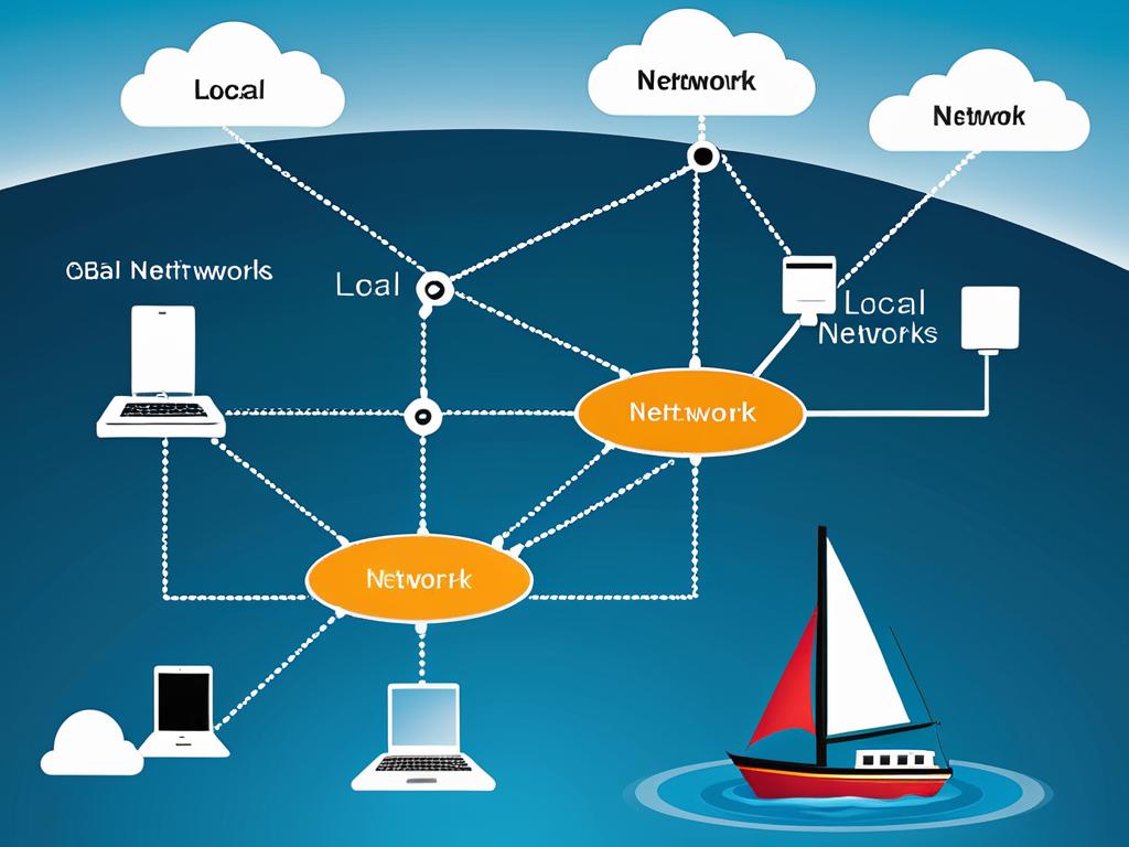 Схема переадресации портов между устройствами локальной и глобальной сети