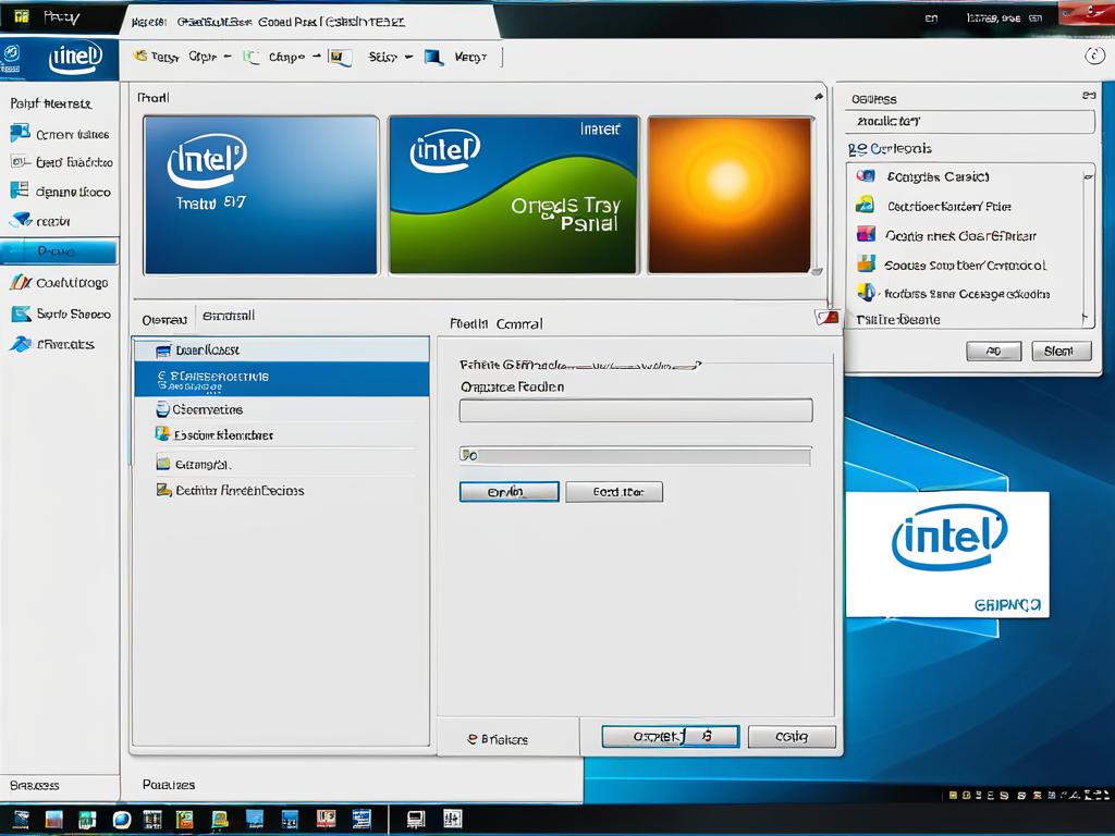 Интерфейс панели управления графикой Intel