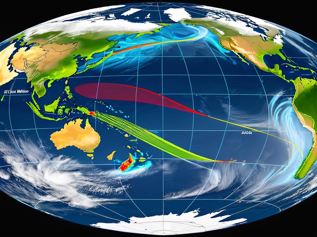 Циркуляция Уолкера определяет пассатные ветры в Тихом океане. При Эль-Ниньо эта схема нарушается