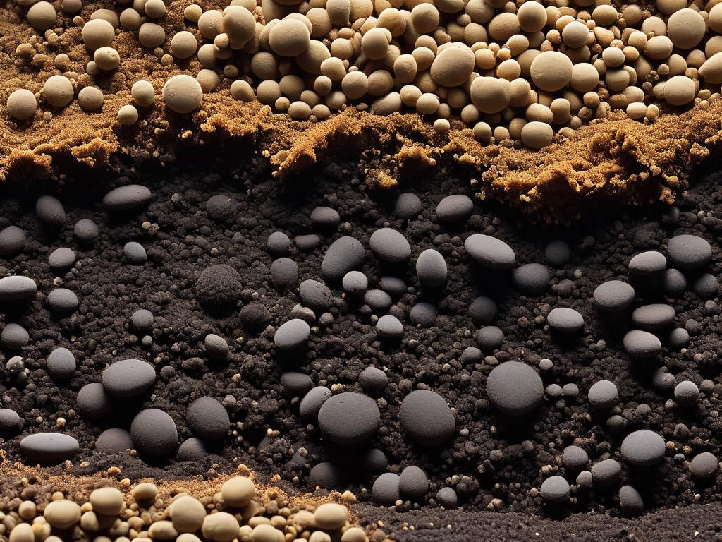 Микроскопическое изображение гумуса в почве