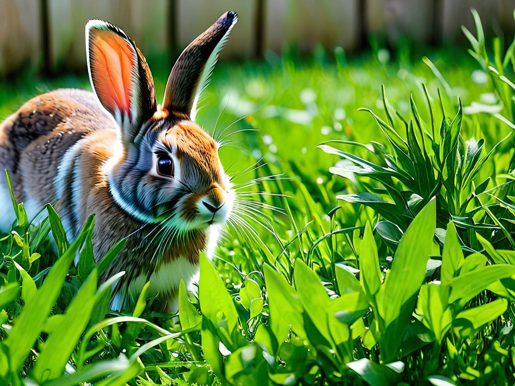 Зеленая трава и травы, которые кролики любят есть в составе своего рациона