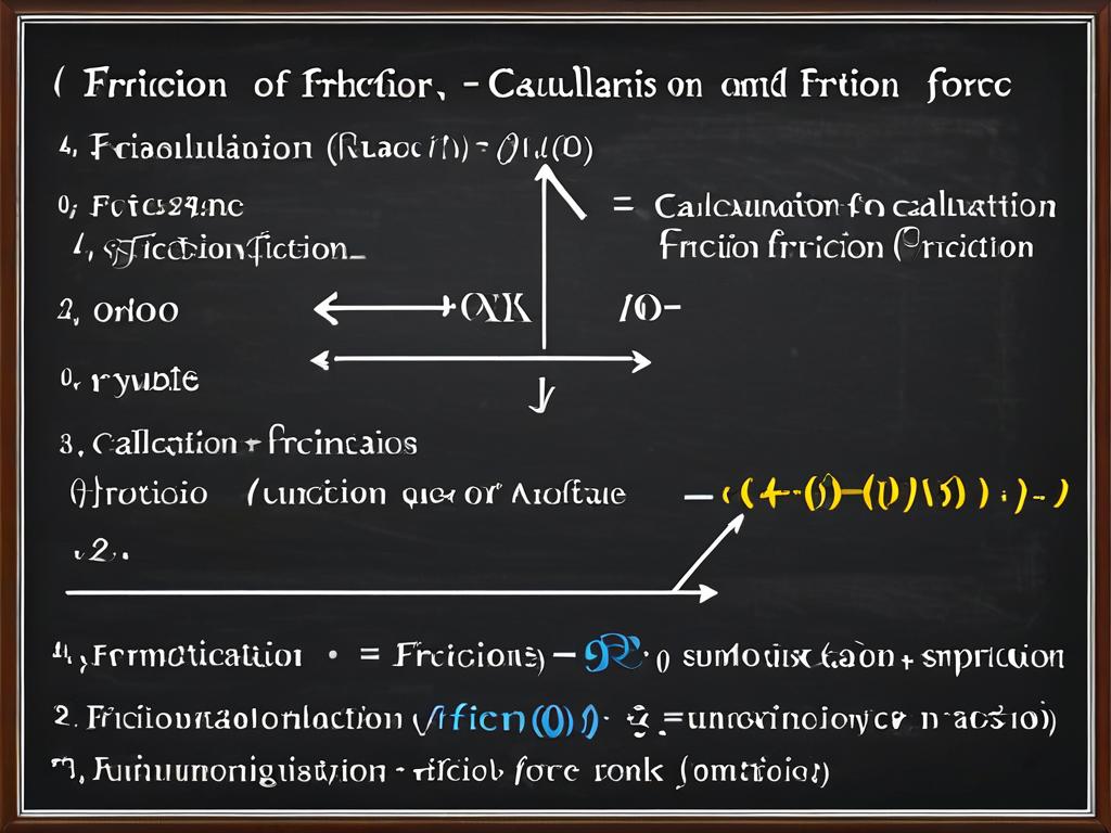 Формула для расчета силы трения с обозначениями и описанием