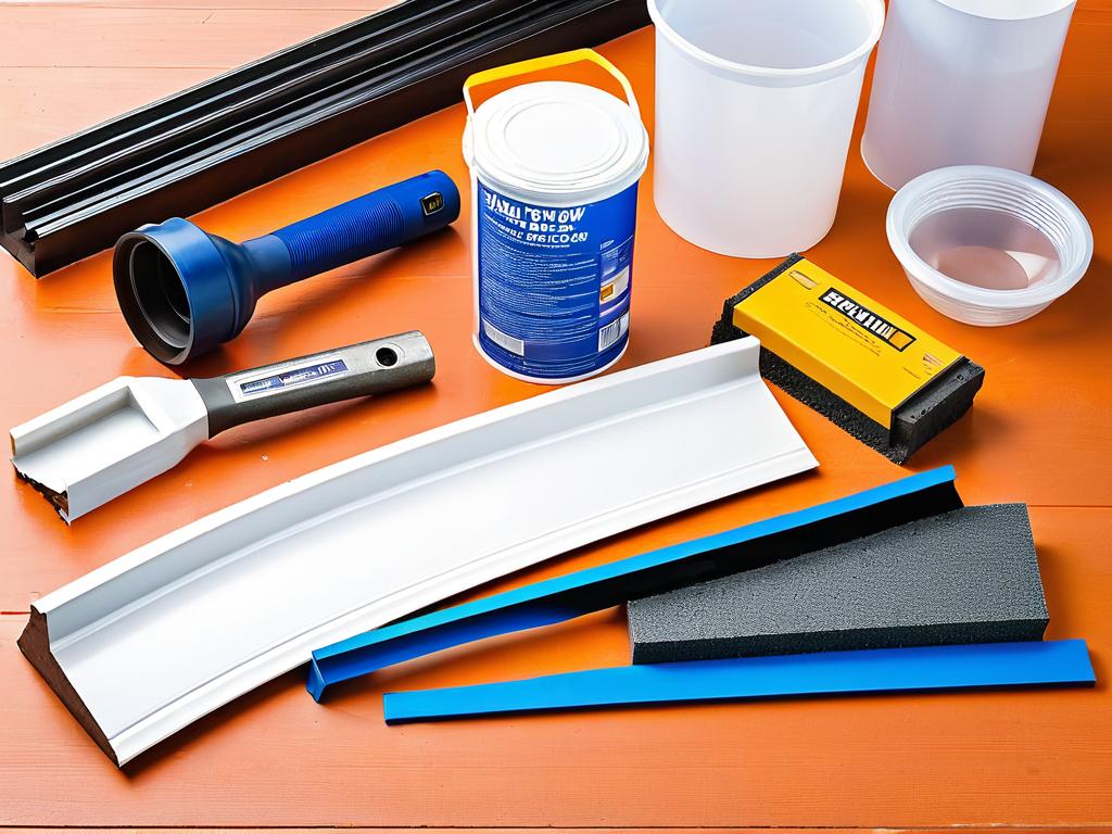 Фото: Инструменты и материалы, необходимые для установки пластикового подоконника