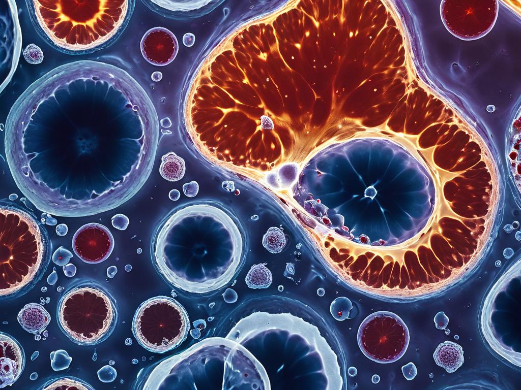 Микроскопическое изображение костного мозга с нарушением развития клеток, что может привести к