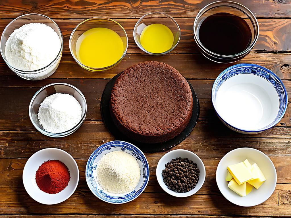 Ингредиенты, необходимые для приготовления печеночного торта