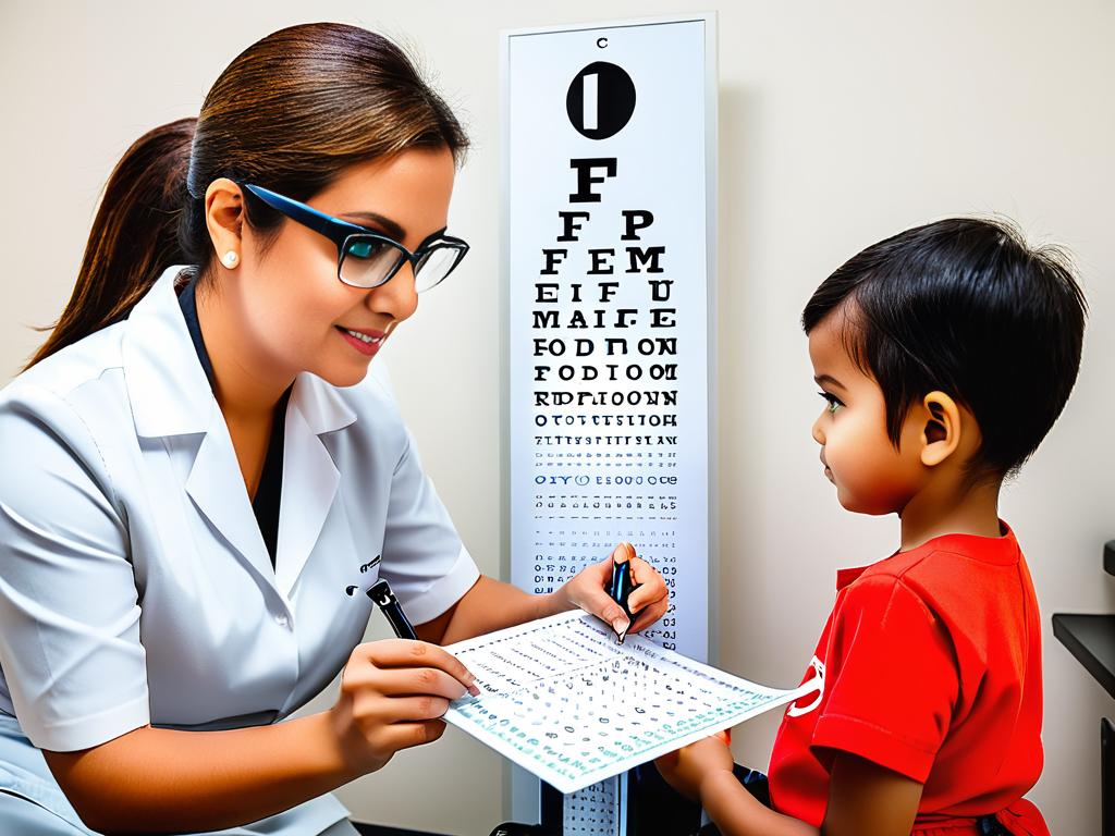 Проверка зрения у ребенка по таблице букв