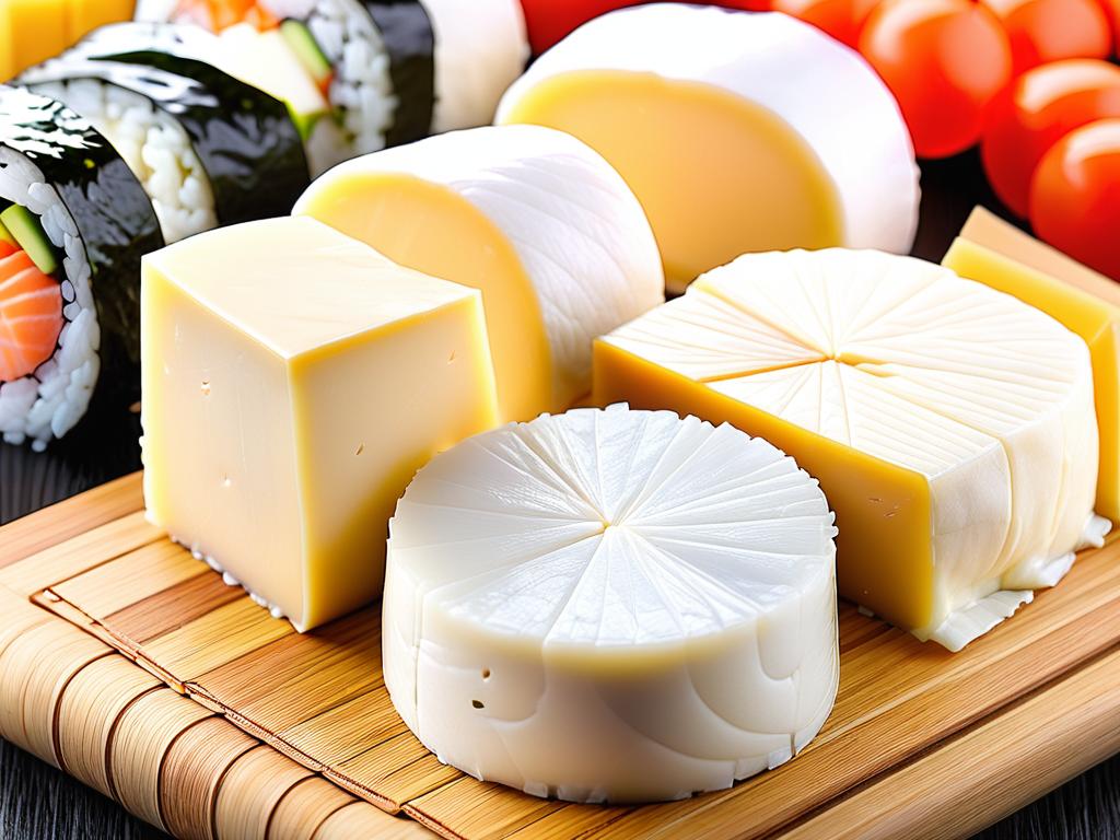 Различные виды сыра для роллов