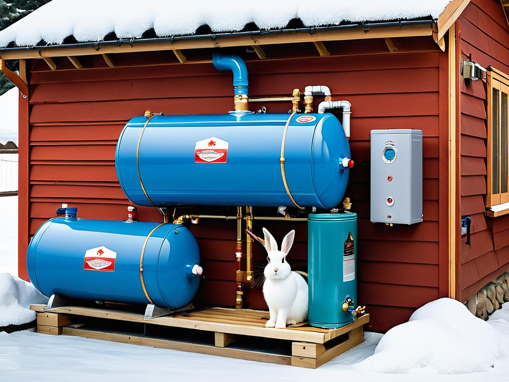 Фото систем подогрева воды для поения кроликов зимой