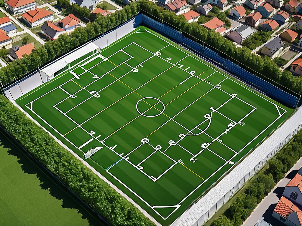 Примеры количества квадратных метров в футбольном поле, домах, участках земли
